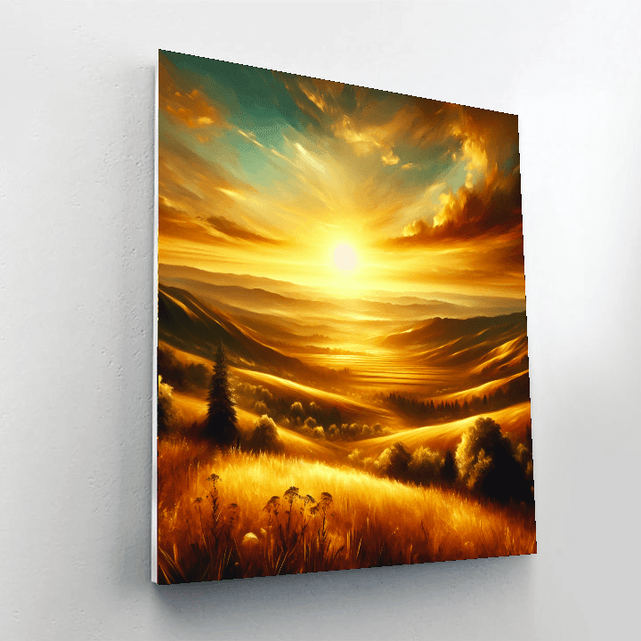 Glistening Golden Horizon Paint By Number