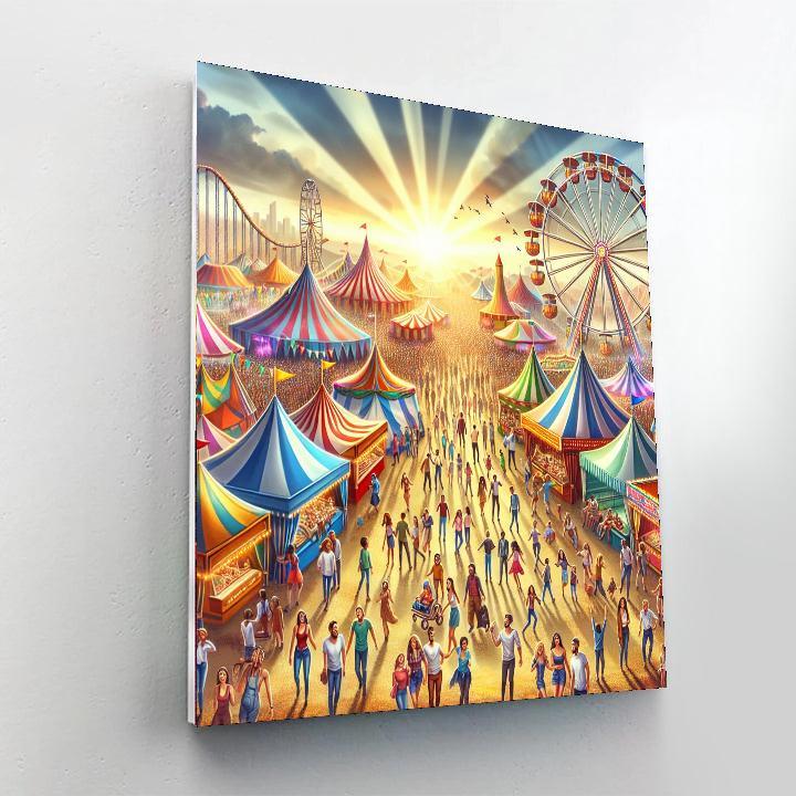 Cheerful Summer Carnival Painting Number Kit