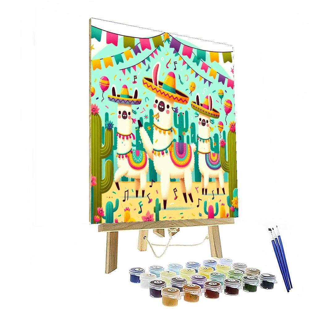 Lively Llama Fiesta Paint By Numbers