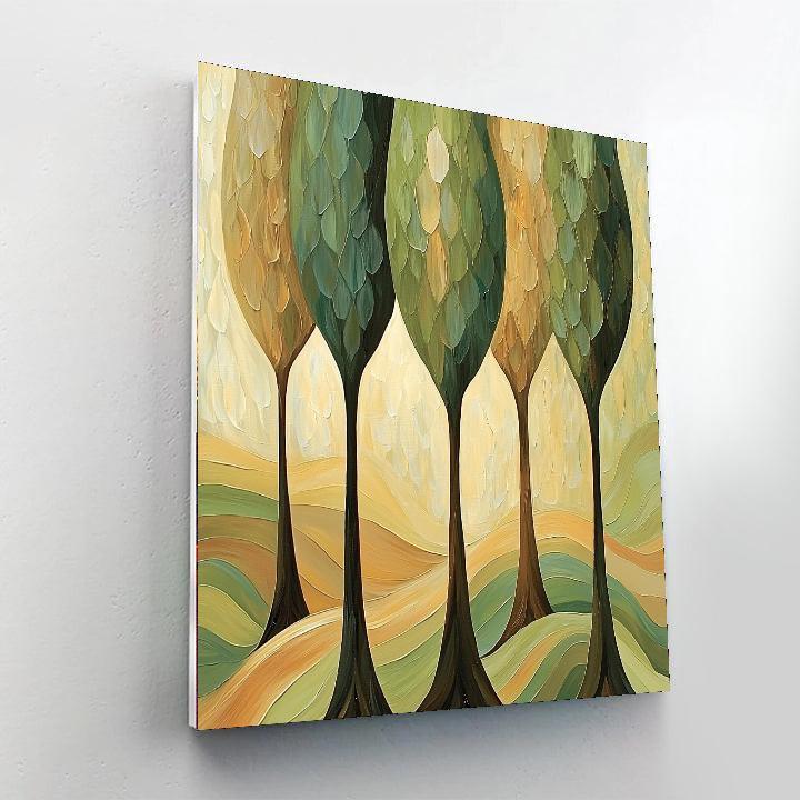 Leonardo Da Vinci Inspired Quietude Of The Woods  Paint By Number