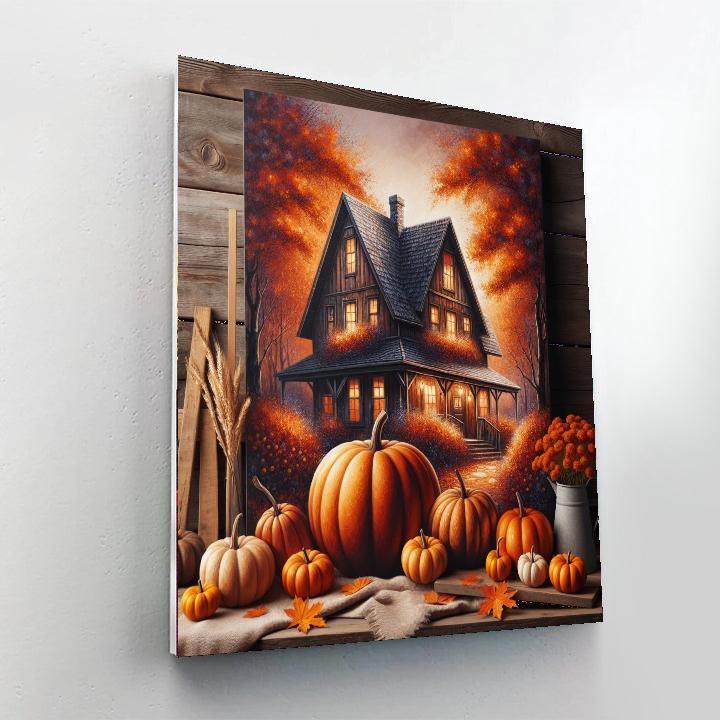Rustic Autumn Farm Paint By Numbers Art