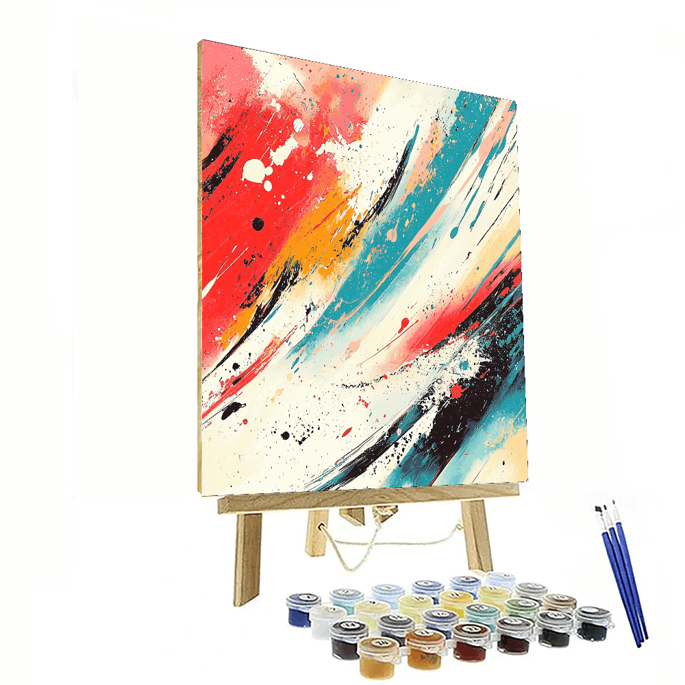 Jackson Pollock Inspired Whirlwind Of Color  Paint By Numbers Art