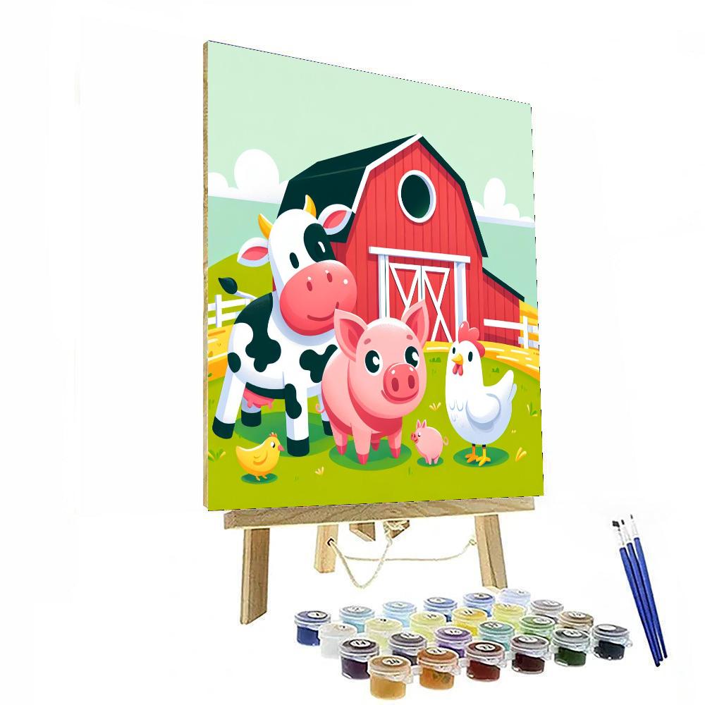 Funky Farmyard Frolic DIY Paint By Numbers