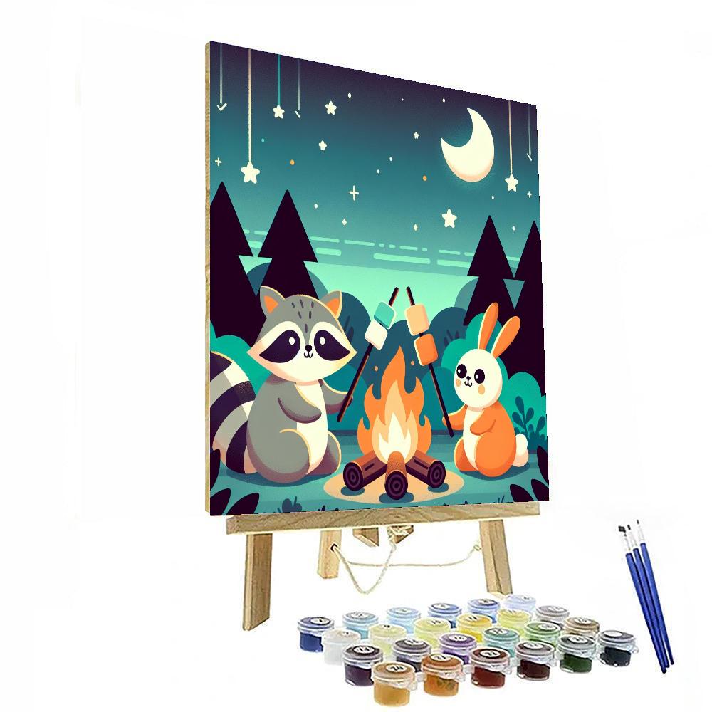 Cuddly Creatures' Campfire Paint By Number