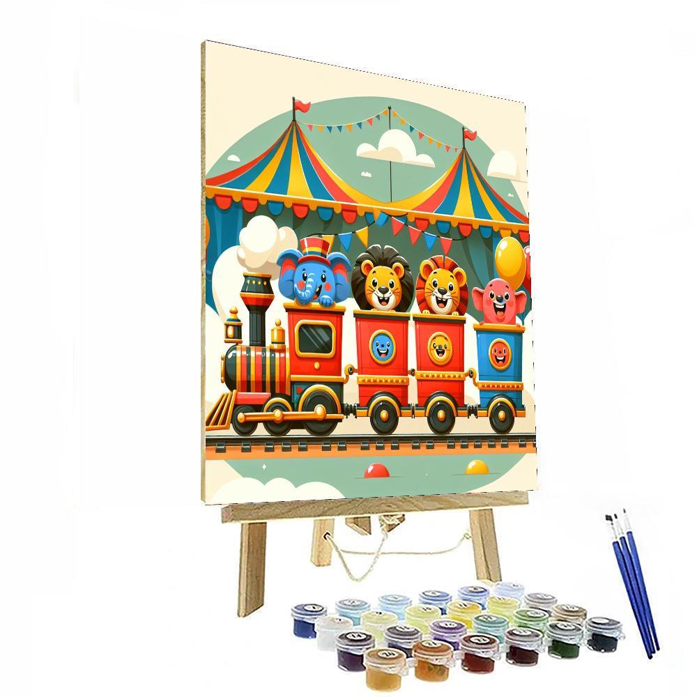 Joyful Circus Train Paint By Numbers Kits