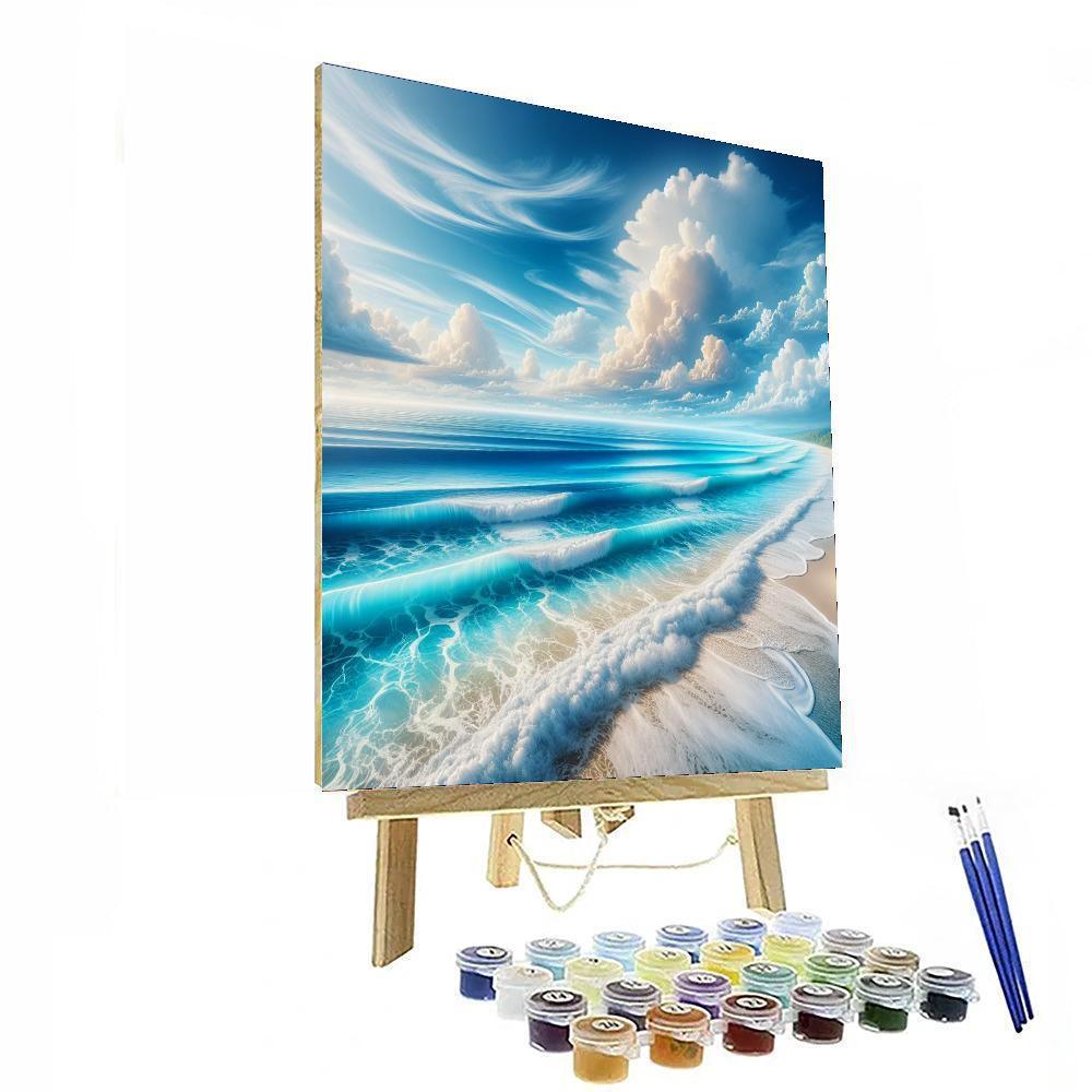 Coastal Harmony Seascape Number Painting