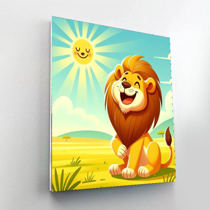 Joyful Lion Painting By Numbers Kit