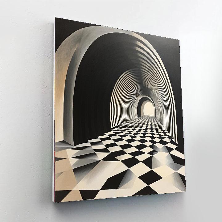 M.C. Escher Inspired Infinite Geometry  Numbered Painting Kits