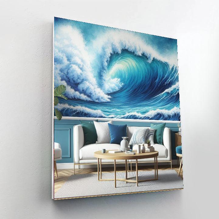 Ocean Wave Wall Murals DIY Paint By Numbers