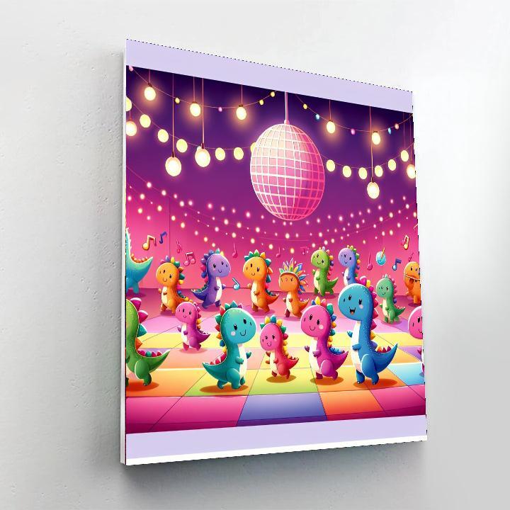 Funky Dinosaur Disco Paint By Number