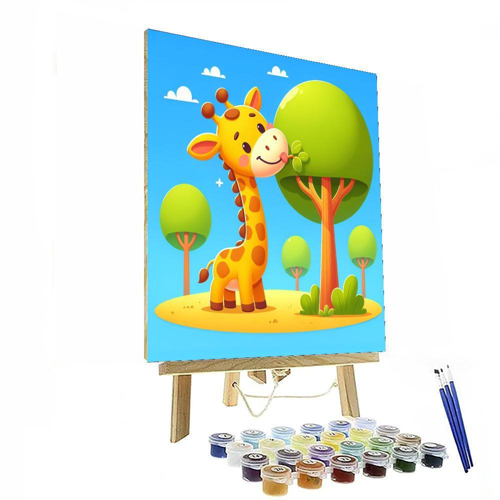 Doodle Giraffe Paint By Color