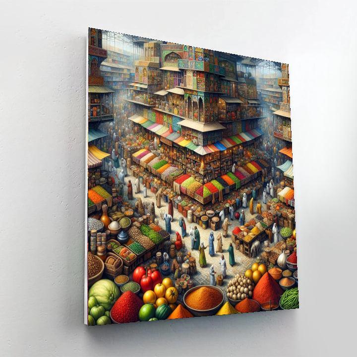 Colorful Marketplace Vibes Paint By Number