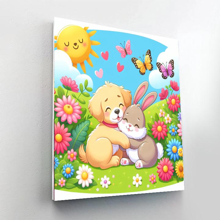 Cute And Cuddly Pets Paint By Numbers Art