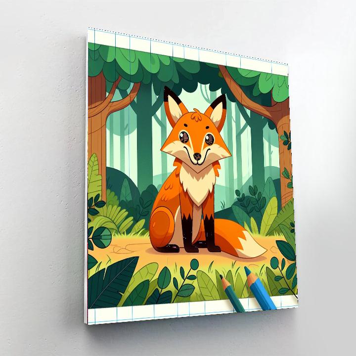 Magic Forest Fox Painting By Numbers Kit