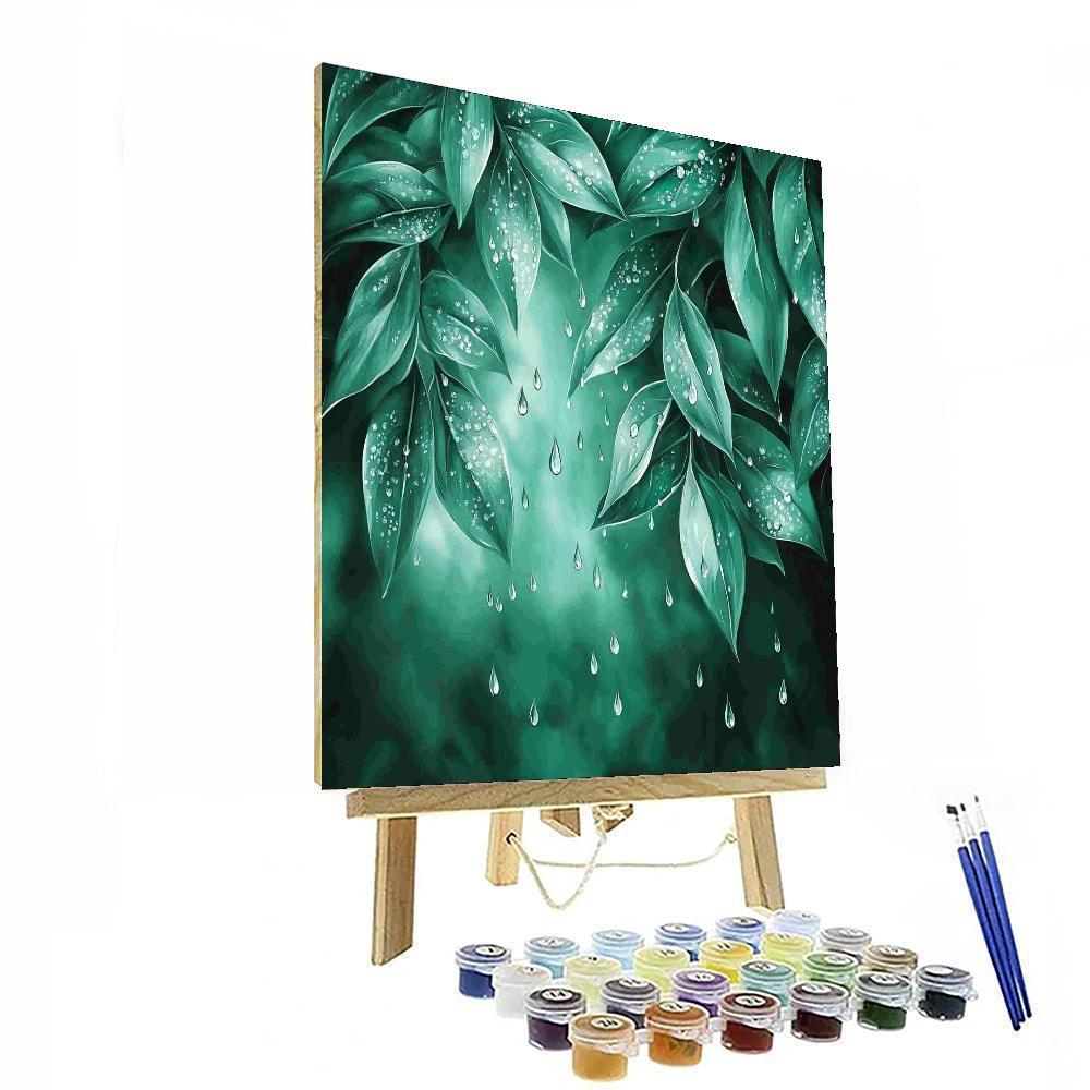 Leonardo Da Vinci Inspired Gentle Raindrops  DIY Paint By Numbers