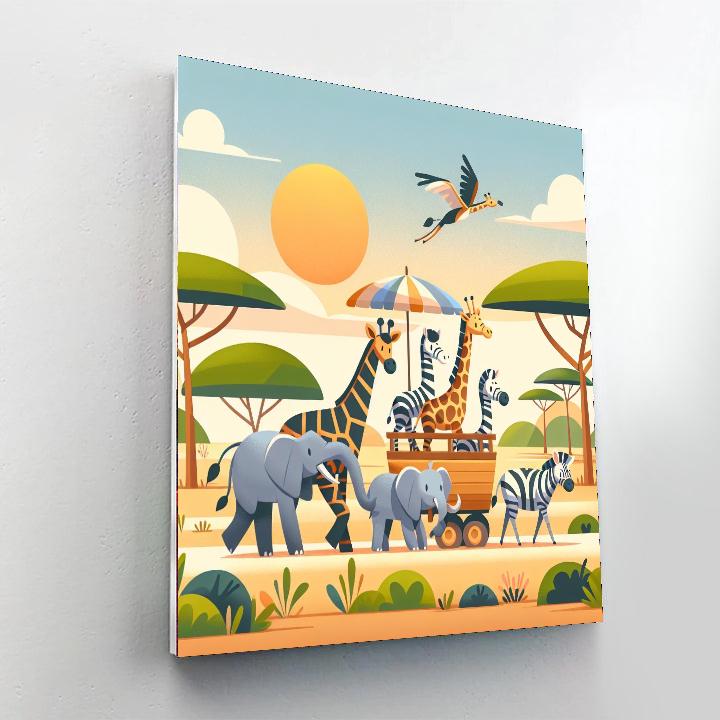 Safari Adventure Trails Numbered Painting Kits