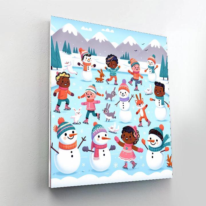 Joyful Winter Play Paint By Number