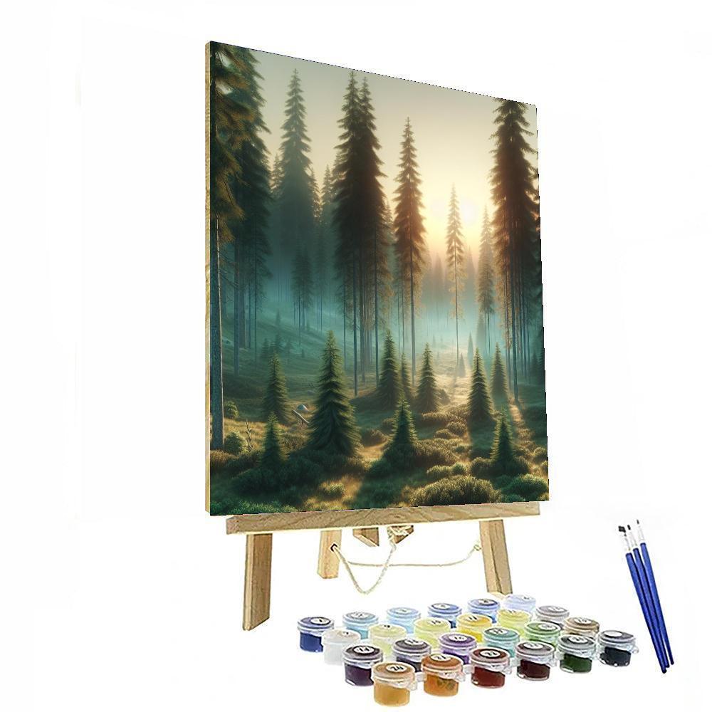 Mystic Northern Forest DIY Paint By Numbers
