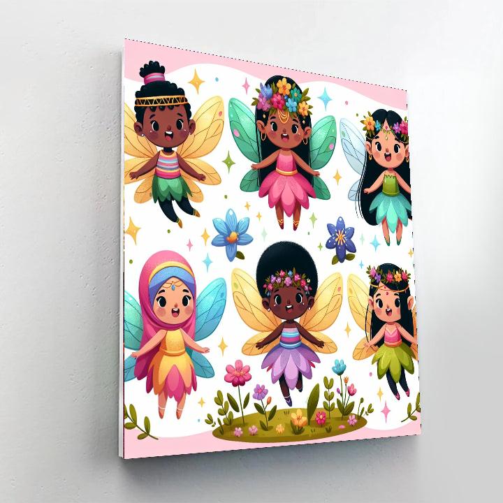 Joyful Fairy Friends Painting By Numbers Kit