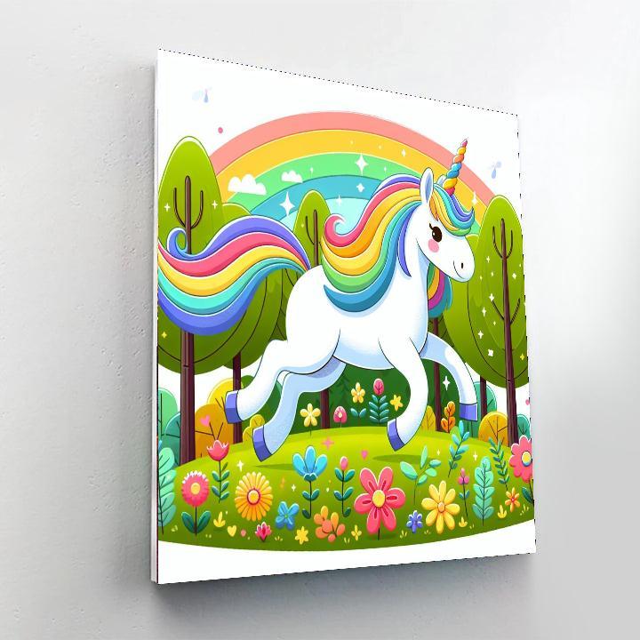 Brave Unicorn Paint By Color