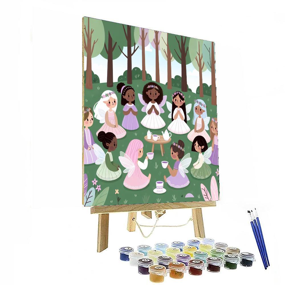 Fairy Forest Tea Party DIY Paint By Numbers