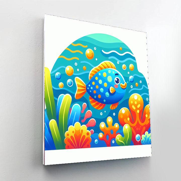 Joyful Tropical Fish Number Painting