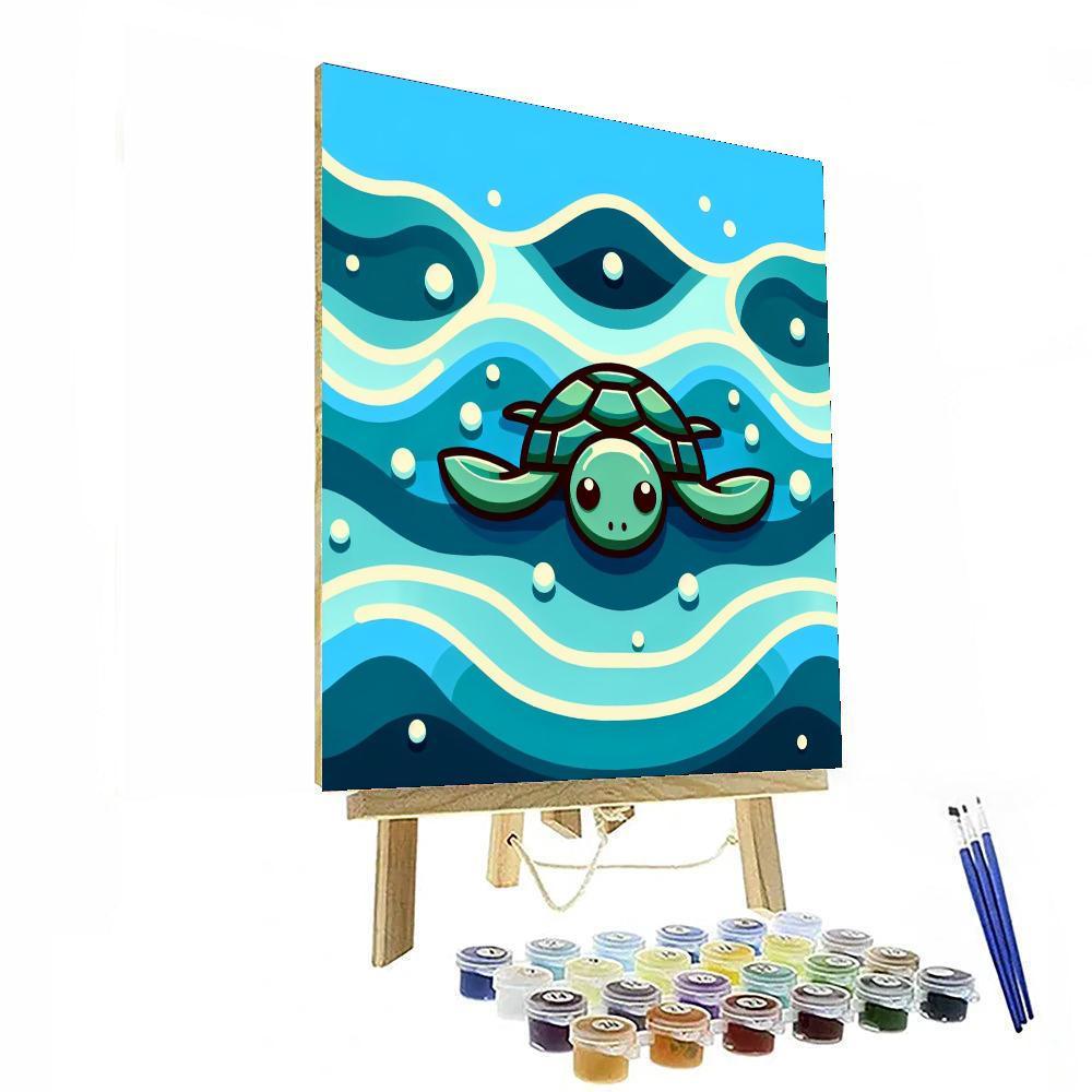 Sailing Sea Turtle Tale Paint By Color
