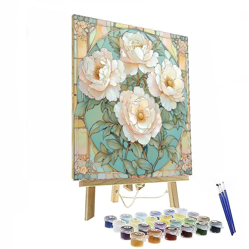 Alphonse Mucha Inspired Glistening Petals  Paint By Numbers Kits