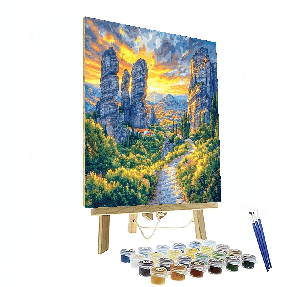 Meteora Cliffs - Kalabaka Painting Number Kit