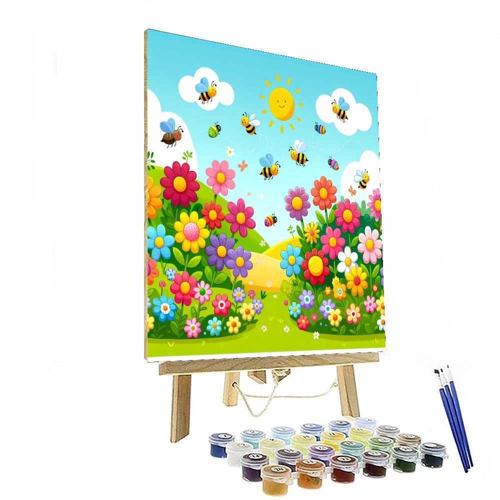 Colorful Flower Power Painting By Numbers Kit