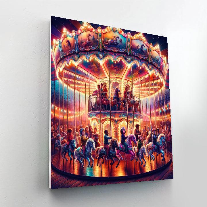 Vintage Carousel DIY Paint By Numbers