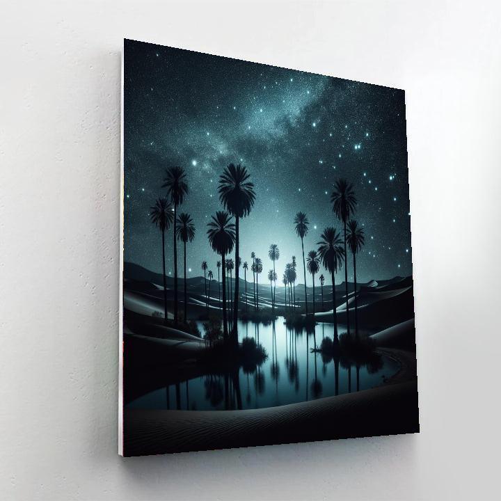 Starry Desert Oasis Paint By Numbers Art