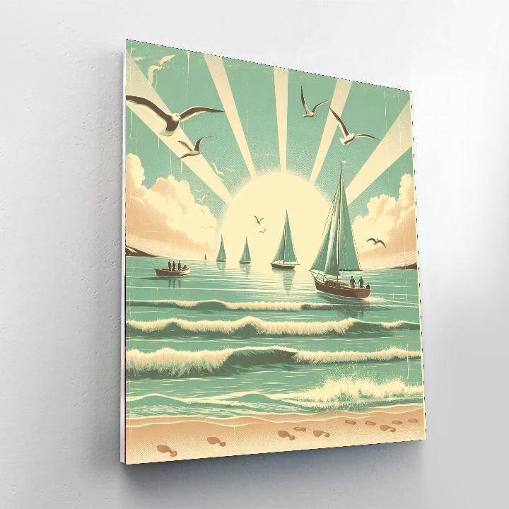 Vintage Coastal Voyage Experience Paint By Numbers Kits