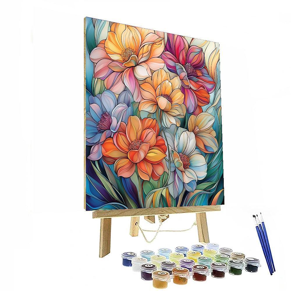 Alphonse Mucha Inspired Dancing Flora  Paint By Numbers Kits