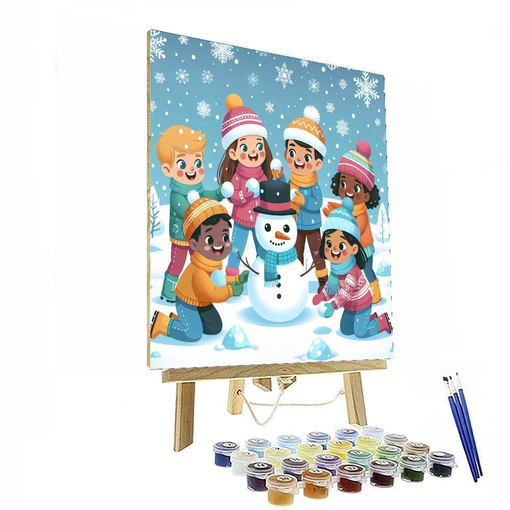 Cheerful Snowy Day Number Painting