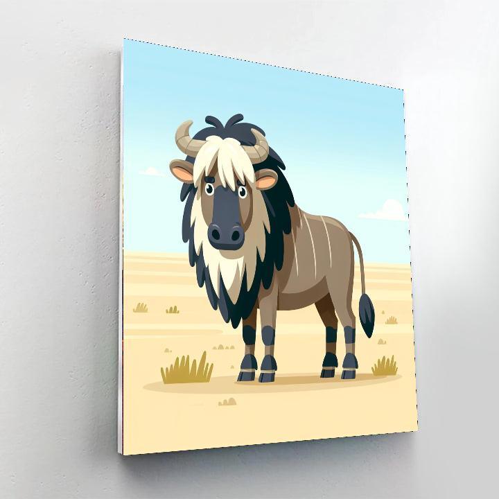 Gregarious Gnu Painting By Numbers Kit