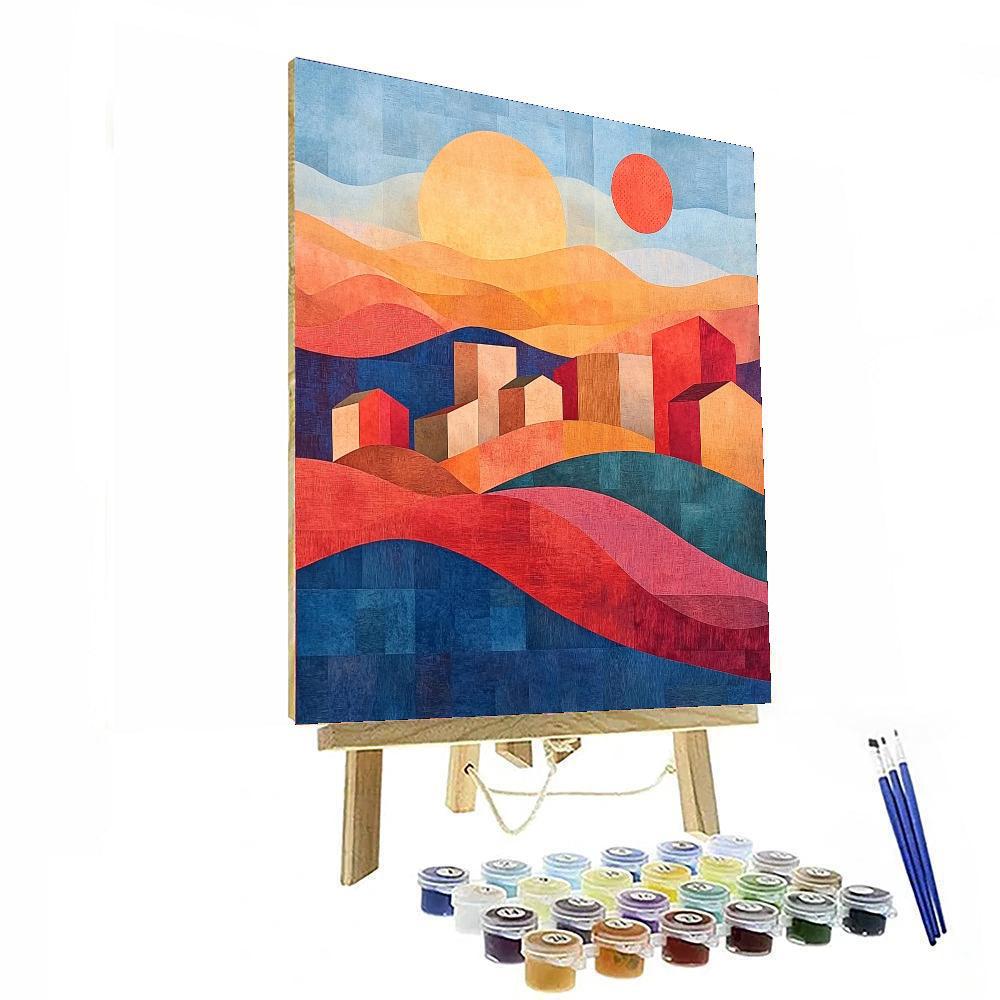 Paul Klee Inspired Rhythms Of The Horizon  Paint By Number