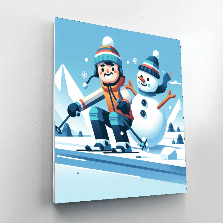 Frosty Mountain Escape Paint By Number