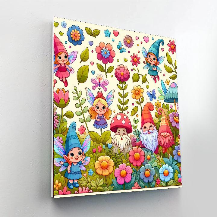 Enchanted Garden With Magical Creatures Paint By Number