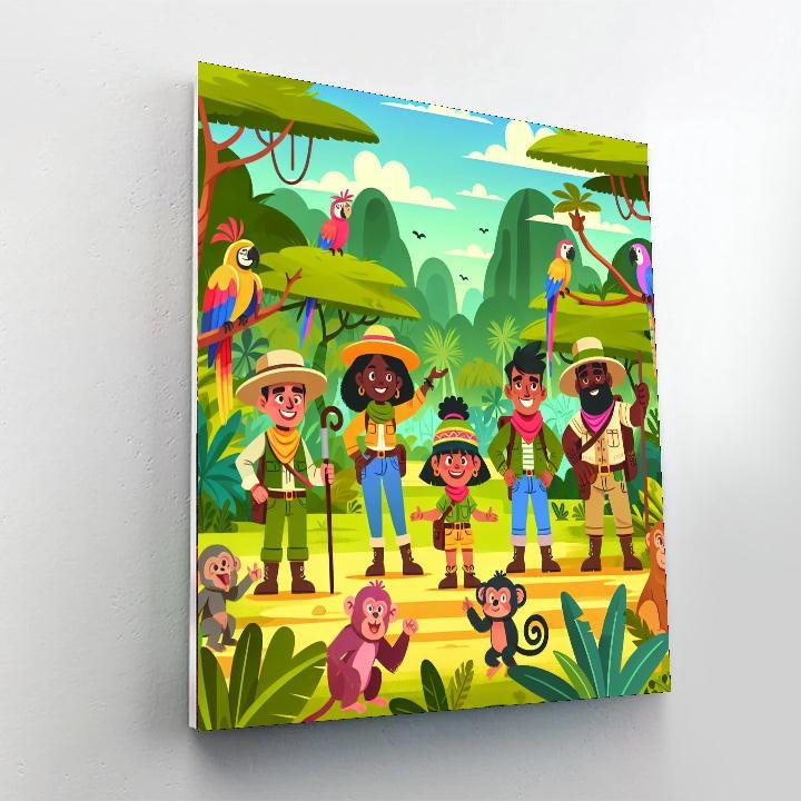 Journey Through The Jungle With Explorers Paint By Number