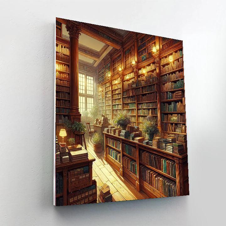 Charming Old Bookstore Paint By Number