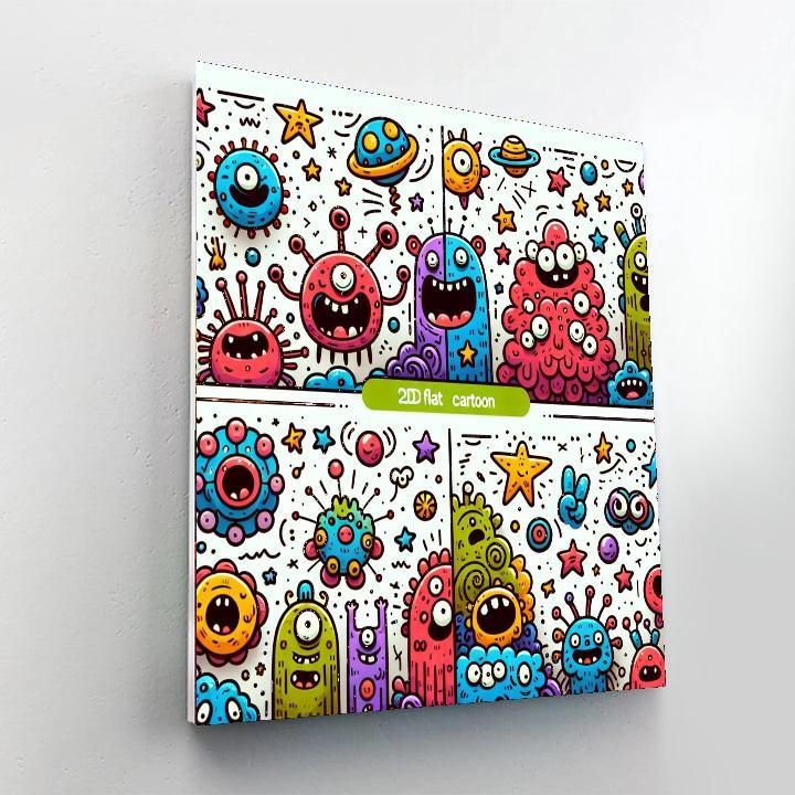 Doodle Monsters Challenge Painting By Numbers Kit