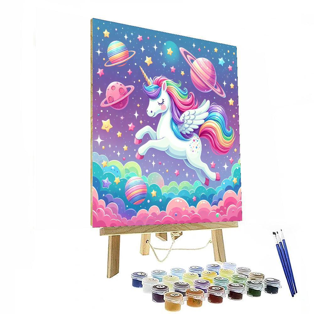 Dreamy Unicorn Galaxy Paint By Numbers Art