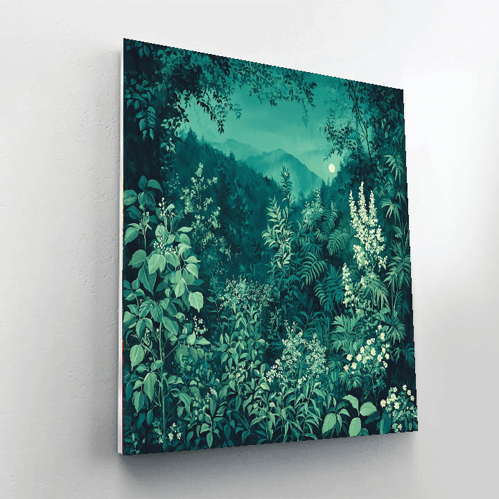 Henri Rousseau Inspired Enchanted Night Garden  Paint By Numbers Art