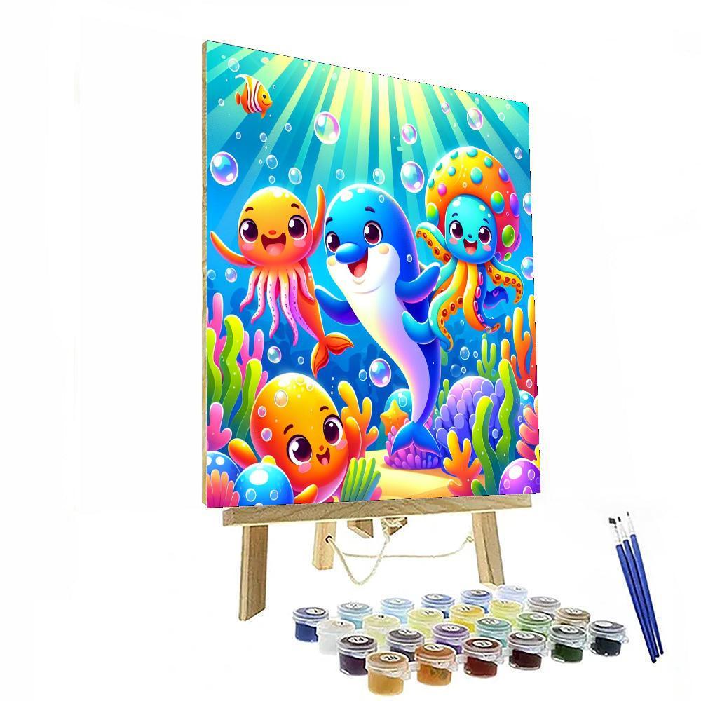 Underwater Dance Party Painting Number Kit