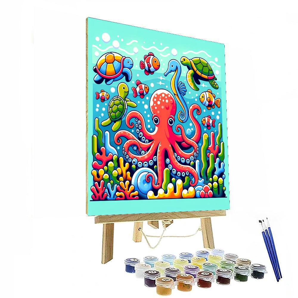 Funky Sea Creature Extravaganza Paint By Color