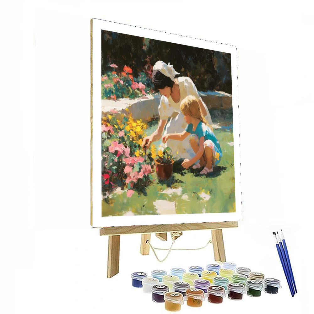 Motherly Love Blossoms Number Painting