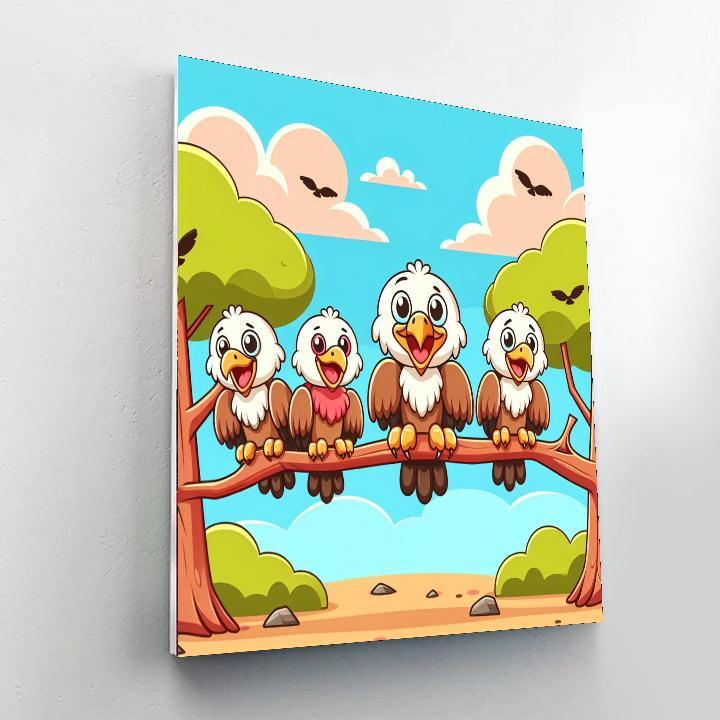 Vivid Vultures Paint By Numbers Art