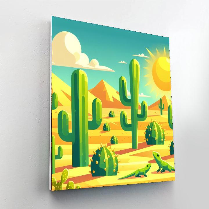 Cactus Kingdom Paint By Numbers Art