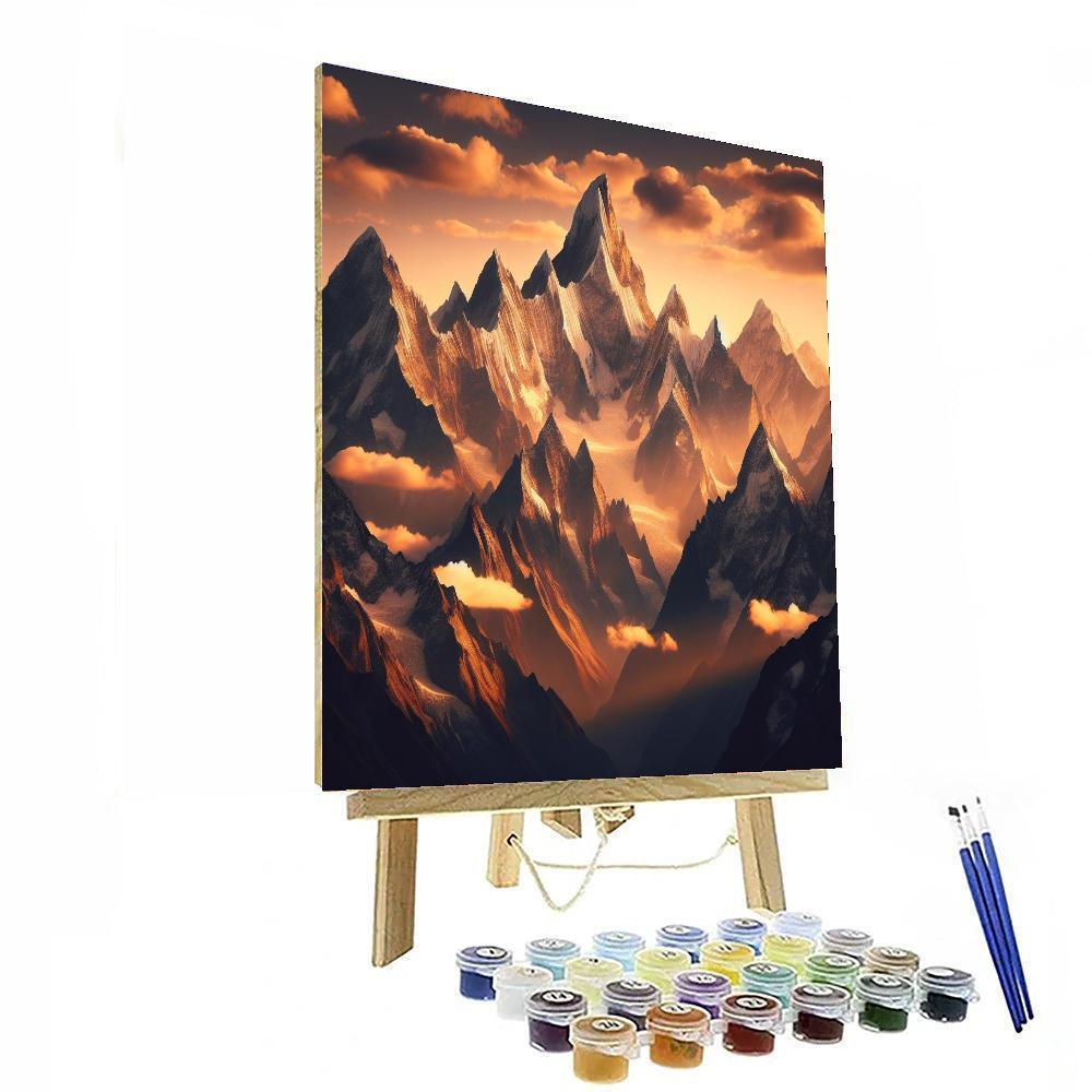 Mystical Mountain Sunrise DIY Paint By Numbers